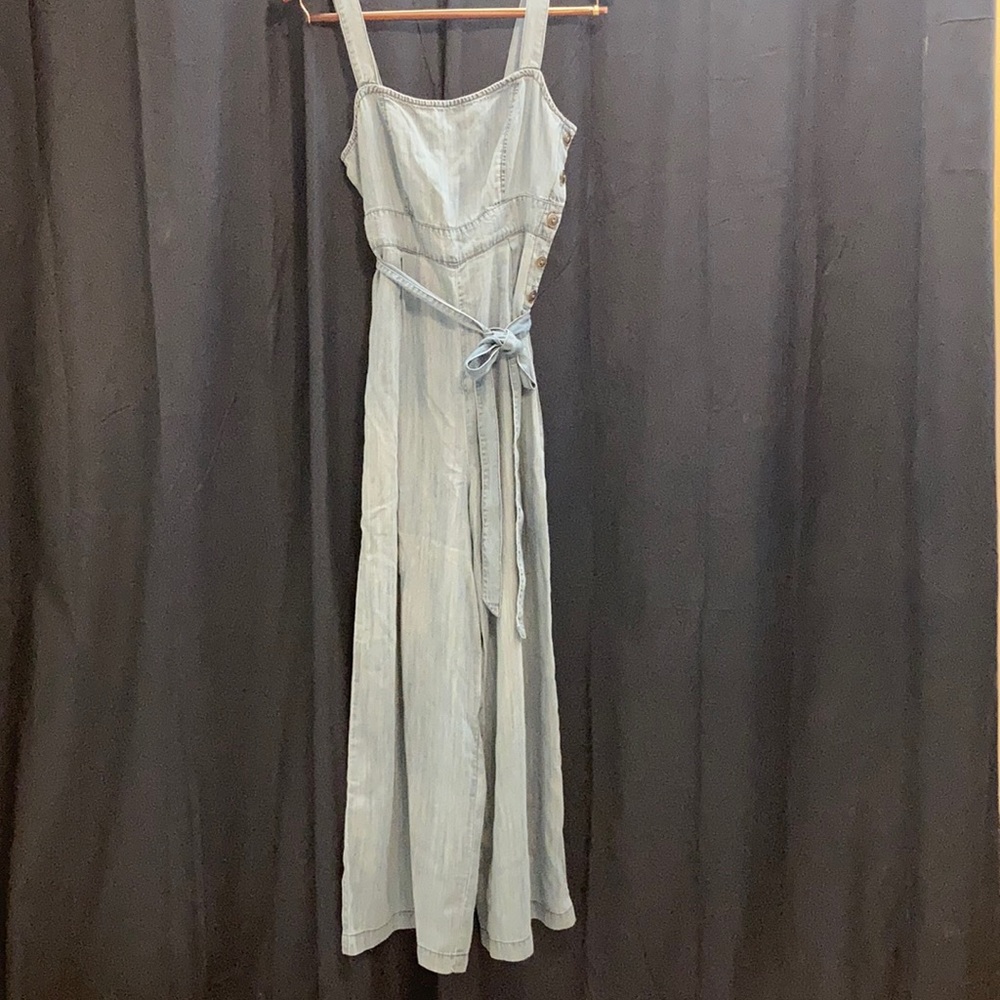 Denim belted jumpsuit. Size XS.